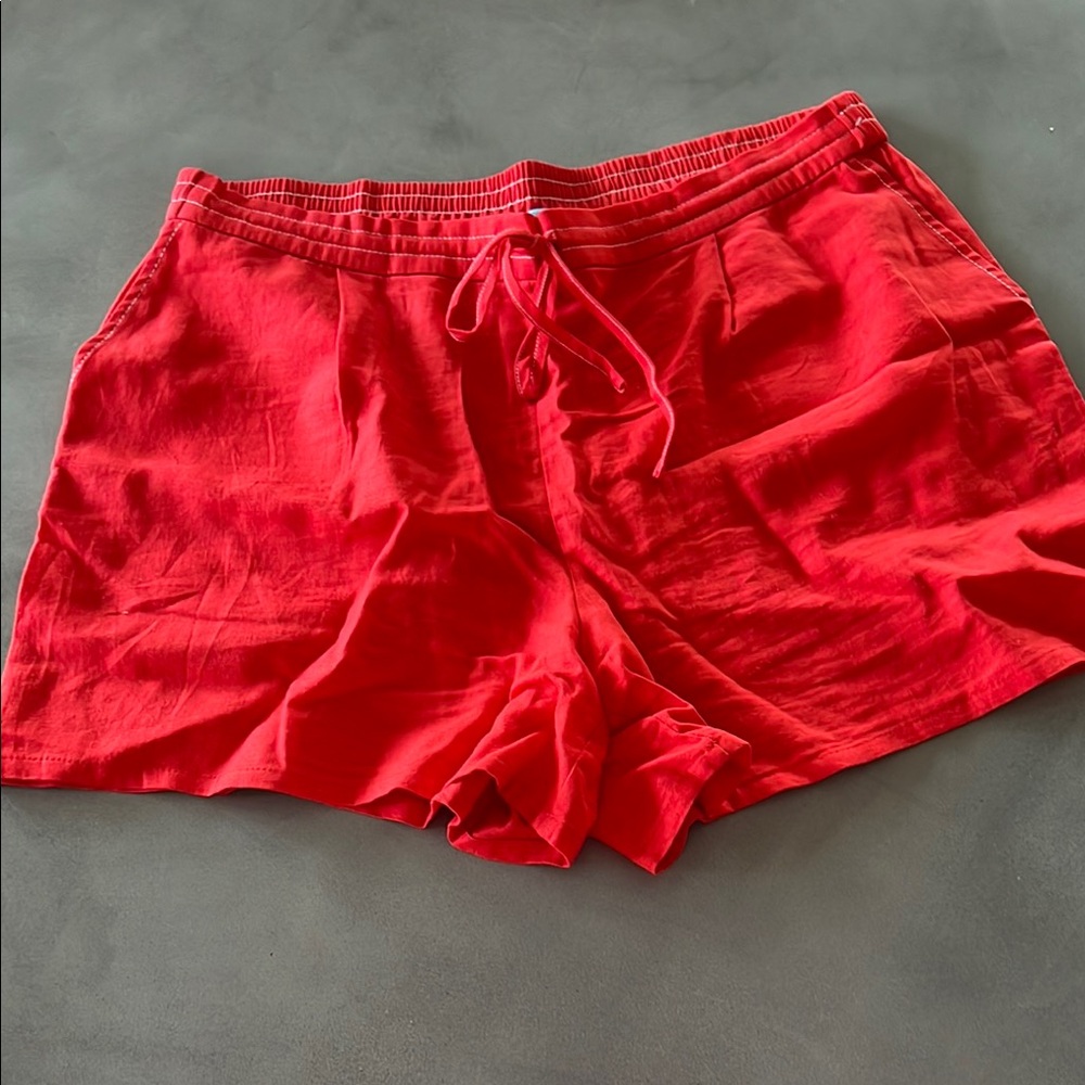 CeCe High Waist Red Shorts